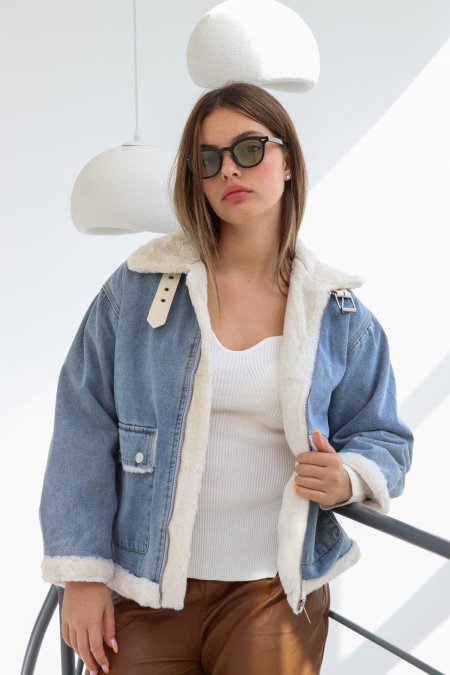 جاكيت چينس مبطن